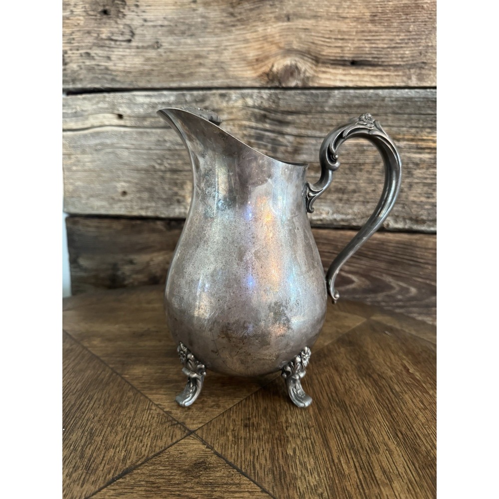 Vintage International Silver Countess Silver Plated Water Pitcher 9" w Ice Lip - Picture 2 of 12